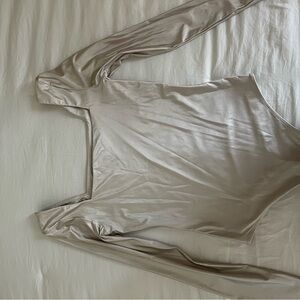 Babaton Satin Cream Bodysuit